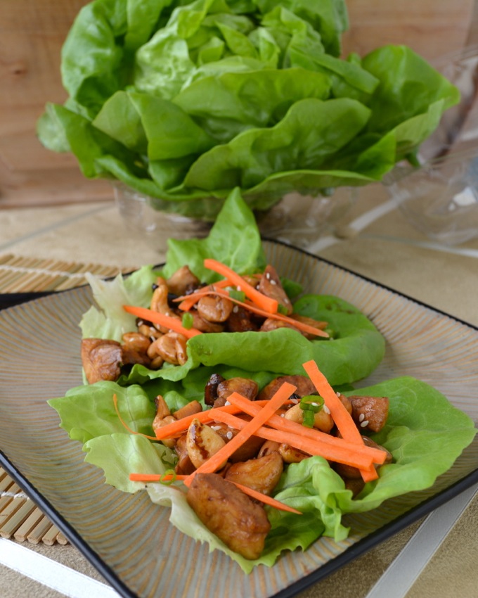 Cashew Chicken Lettuce Wraps | Flying on Jess Fuel